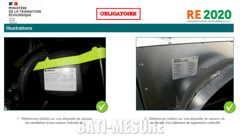 Contrôle ventilation RE2020 référence du groupe VMC
