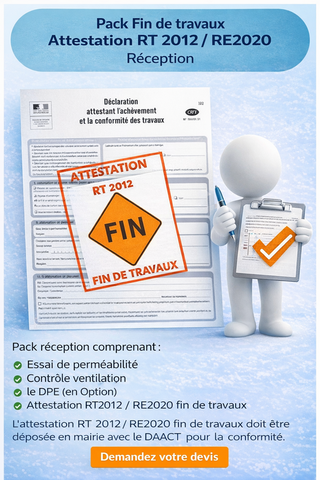 Attestation fin de travaux BATI-MESURE infiltrométrie